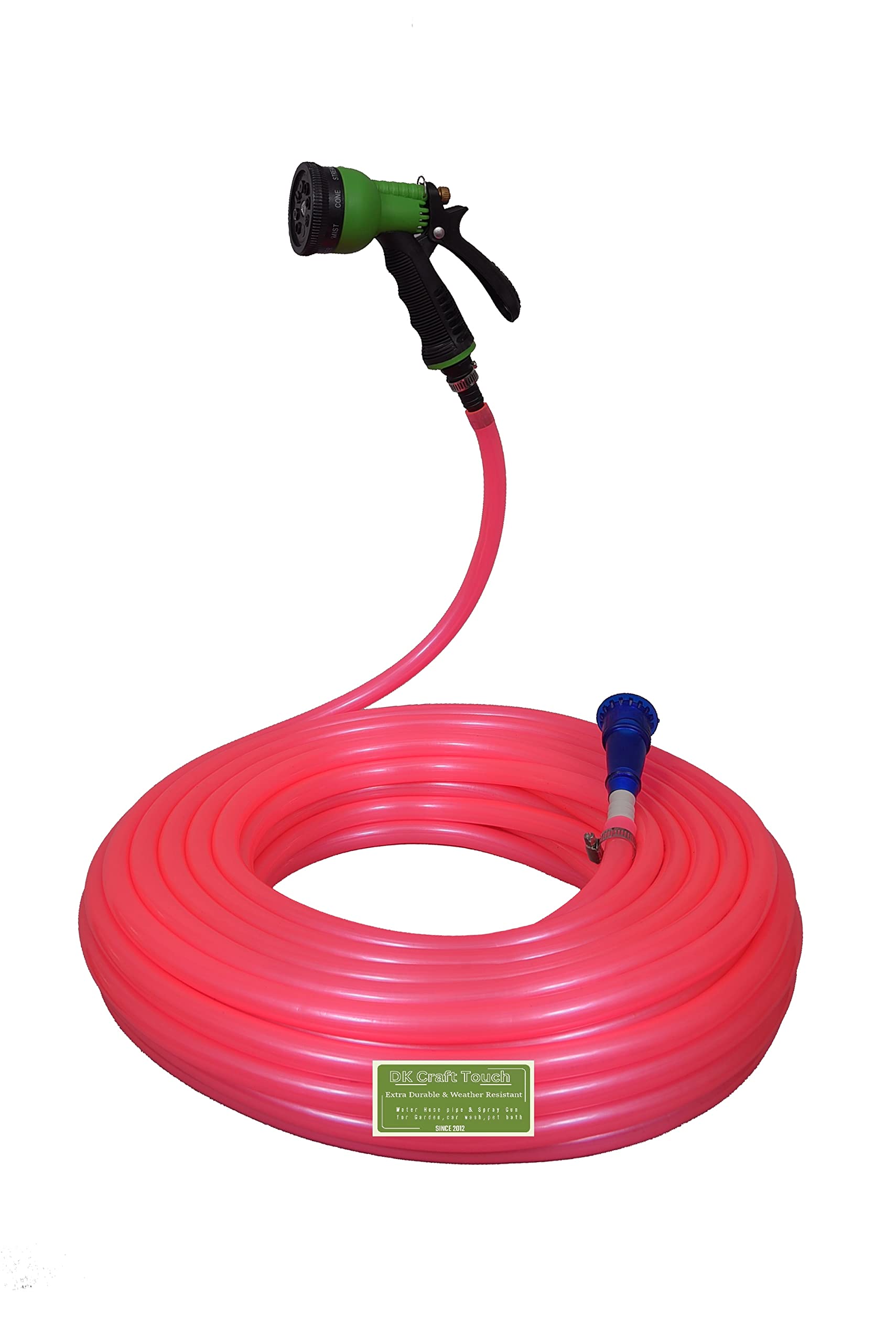 GJAY ECOM ZONE 15 MTR (Pink Color Hose) Garden and Car Wash Pvc Pipe & High Pressure Spray Gun & Accessories For Garden/Car Washing/bike wash/pet bath (Hose & 8 Mode Spray Gun, 15 MTR Length) (B0CBCR2YVQ) Amazon Price History, Amazon Price Tracker
