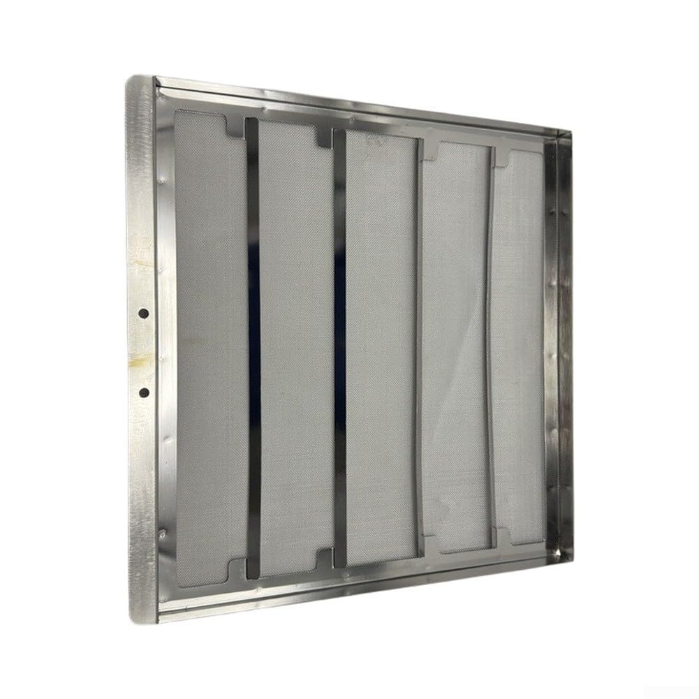 Frittierkorb Filter aus 304 Edelstahl 43x36x4cm für Fritteusen, Sieb zum Fettrückgewinnung für Gewerbe Küchen Camping RV, Spülmaschinenfest Langlebig Silber