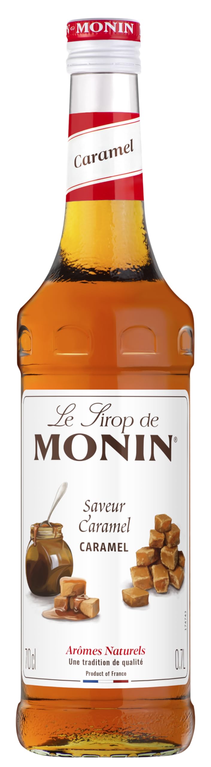 MONIN - Assortiment Sirop Saveur Caramel & Sirop de Vanille de Madagascar - Pour Café, Chocolat Chaud, Capuccino ou Latte - Arômes Naturels - Bouteille en Verre - 2 x 70 cl