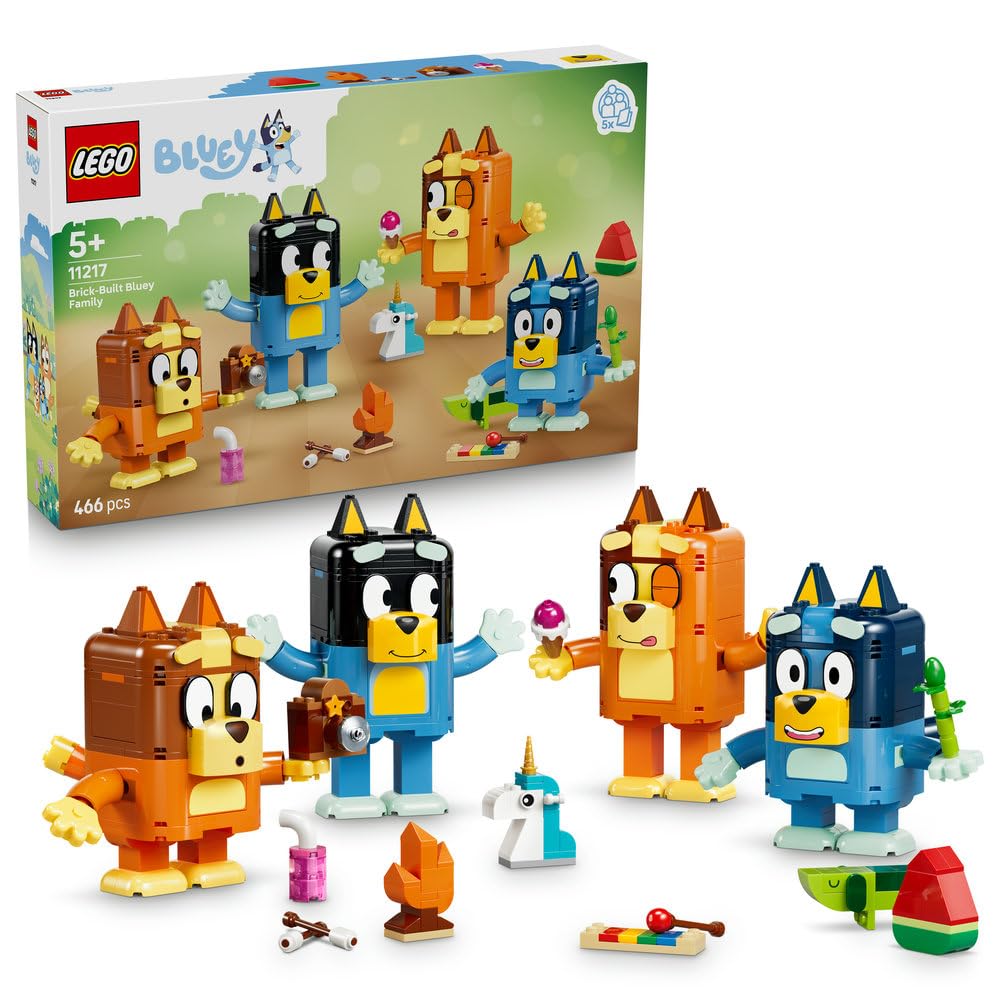 LEGO Blue Rodzina Blue z klocków 11217 | Figurki, zabawka dla 5-latka, pomysł na prezent dla dzieci, klocki dla dziewczynki i chłopca, 466 elementów