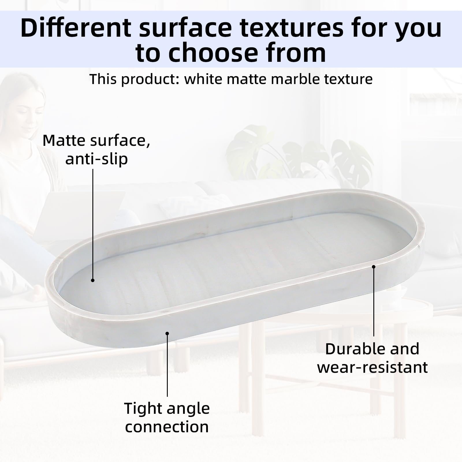 2 Vassoi In Silicone Per Bagno - Portaoggetti Decorativo Nero - Per Lavabo, Vasca E Cucina - Foto 6