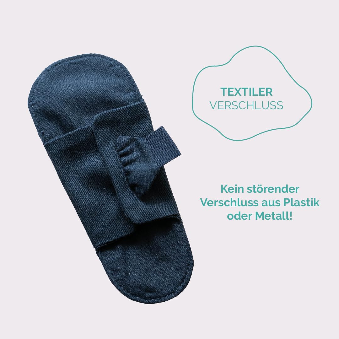 Slipeinlagen waschbar | GOTS Bio Baumwolle | Bio-Stoffbinde | Waschbare Slipeinlagen | MADE IN EU | Wiederverwendbare Stoff Slipeinlagen | Tauschsystem Periodenunterwäsche (3er Set) (leicht)