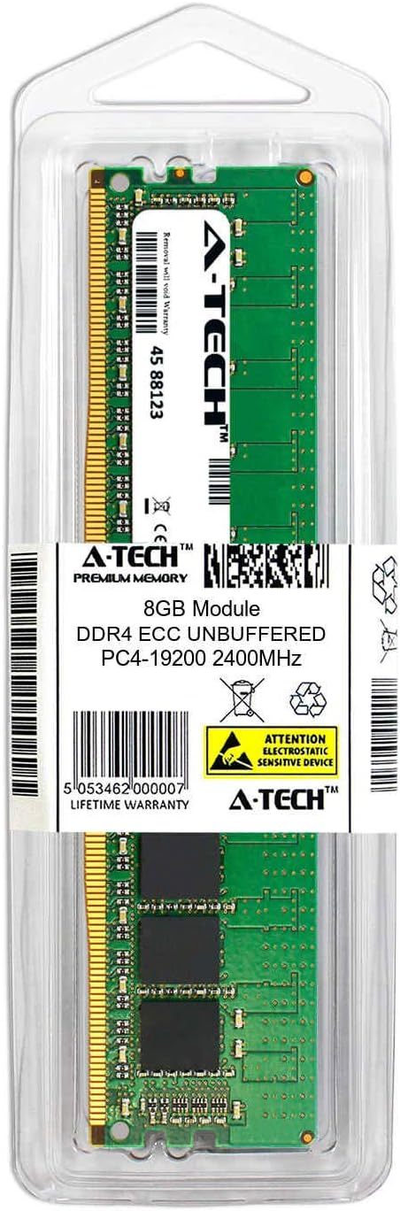 Amazon Com A Tech Memoria Ram Ddr4 De 8 Gb Para Micron Mta9asf1g72az 2g3 Pc4 190 Ecc Sin Bufer Udimm 1 Rx8 1 2 V Electronica