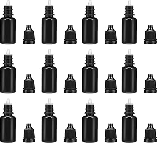 FRCOLOR 50 Eye Dropper Bottles Mini Dropper Bottles Empty Squeeze Bottles Refillable for Essential 10 Black Cosmetic Bottle Black
