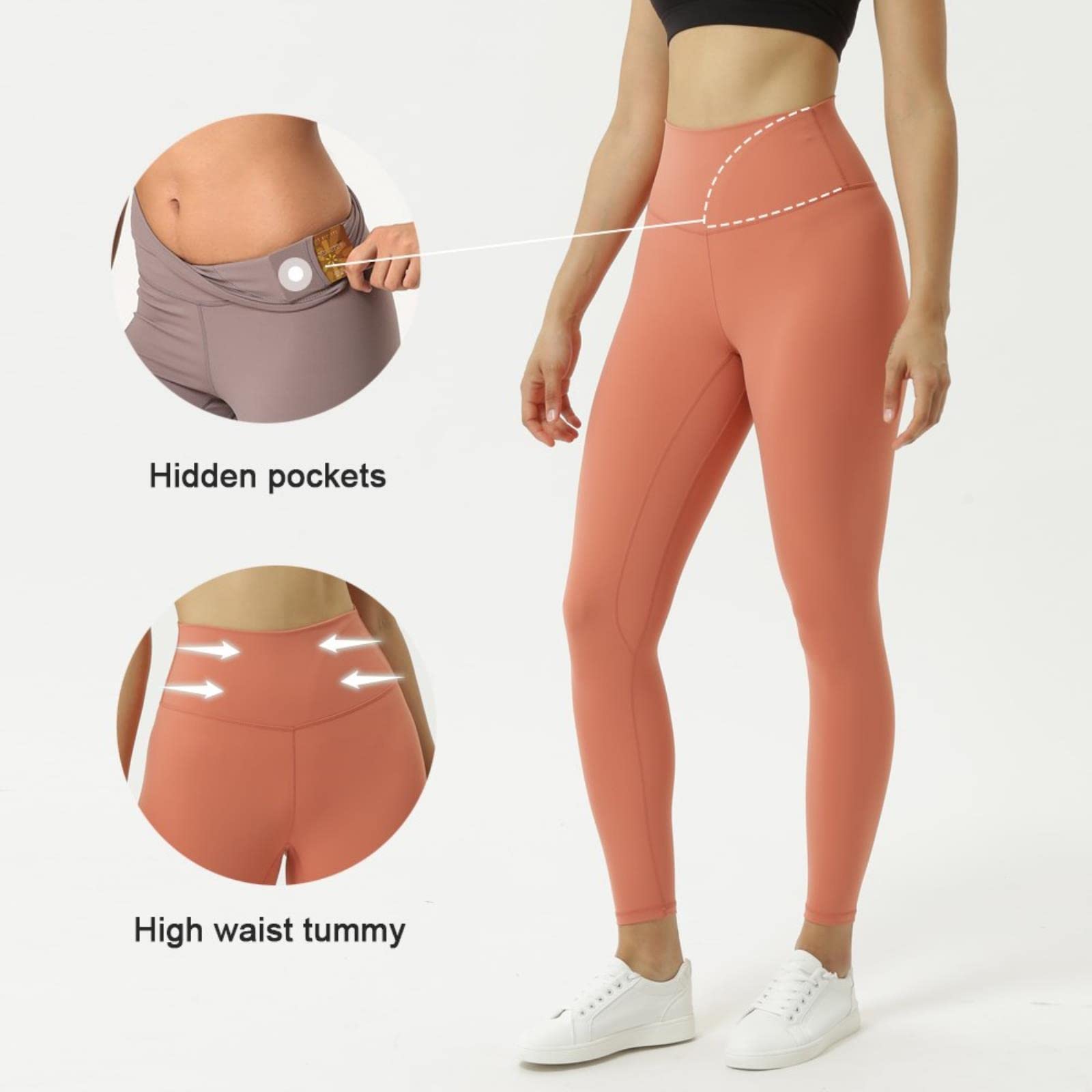 Spodnie do jogi damskie z wysokim stanem - odzież wierzchnia spodnie do jogi, fitness -sport - legginsy do jazdy na rowerze legginsy ze stretchem - spodnie do jogi
