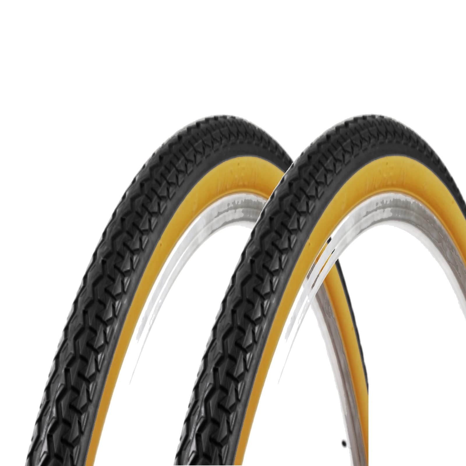 2x Weiße Fahrradreifen 26x1 3/8 (37-590) Mit Schläuchen - Vintage Reifen Für Citybikes