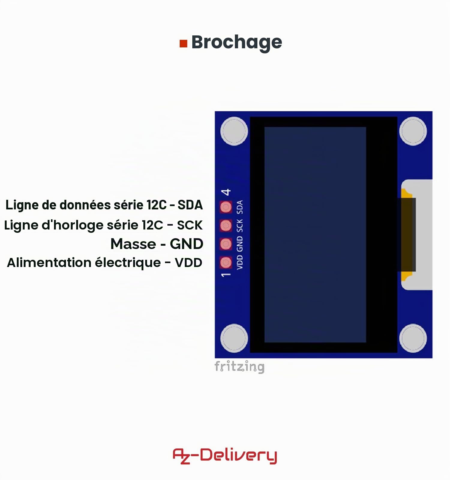 AZDelivery 3 x Écran OLED I2C 128 x 64 Pixels, Caractères de Couleur Blanche, SSH1106 1,3 Pouces Compatible avec Arduino et Raspberry Pi incluant Un E-Book!