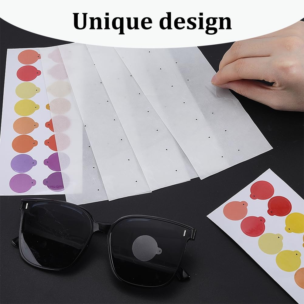 nbeads 10 hojas de parche de puntos para gafas de tiro, 160 puntos transparentes mágicos para gafas de tiro, mejorar la puntería pegatinas para caza y deportes de tiro
