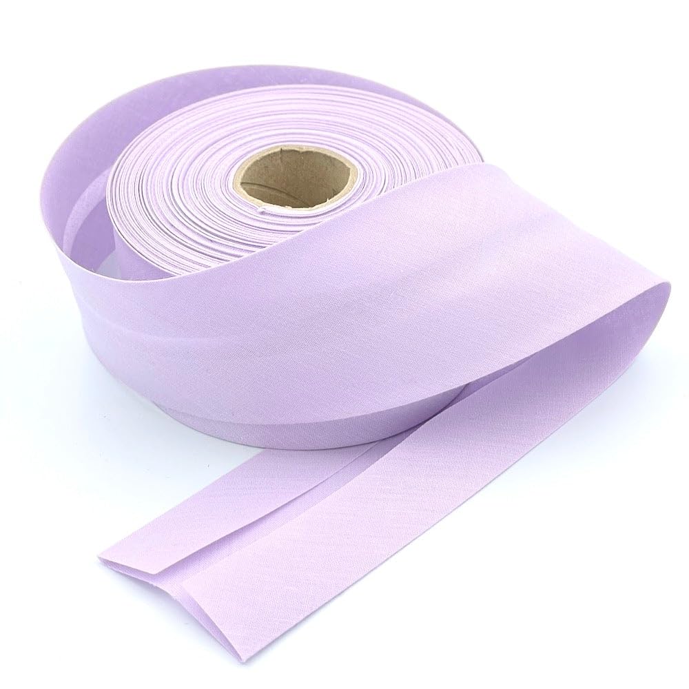 Craft Cult Extra Wide 60mm Plain Bias Binding Tape - 25 Metre Roll (72 - Lilac Purple)