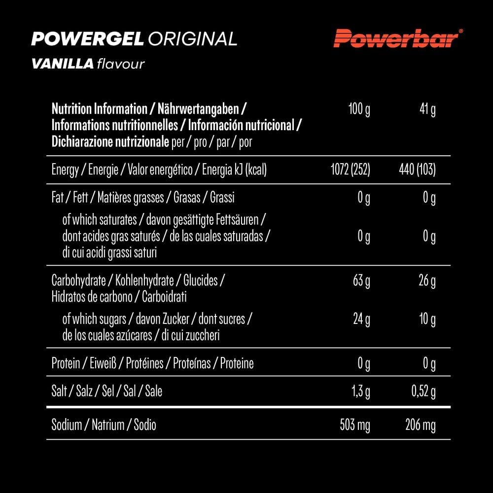 PowerBar PowerGel Original Mixbox - High Carb Energy Gel - pakiet zapoznawczy (5 x 41g, mieszany)