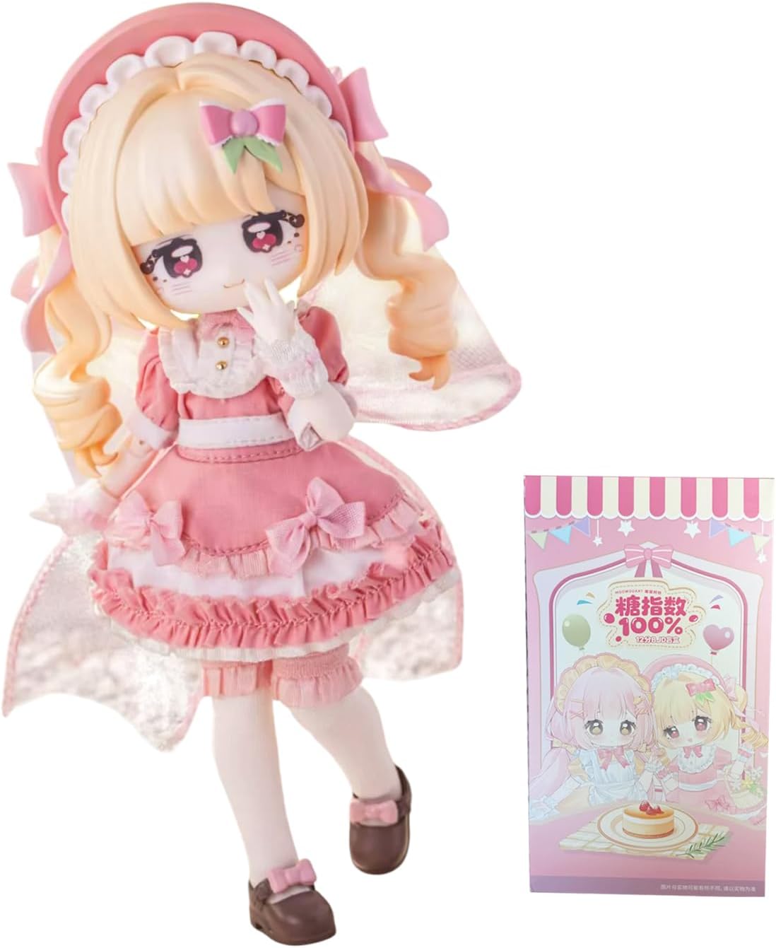 Blind Doll Glycemic Index 100% Series BJD Articulated Joints 1/12 Blind Box Dress-up Collectible Cute Doll Collection (Random 1-piece) [Official Genuine Product]