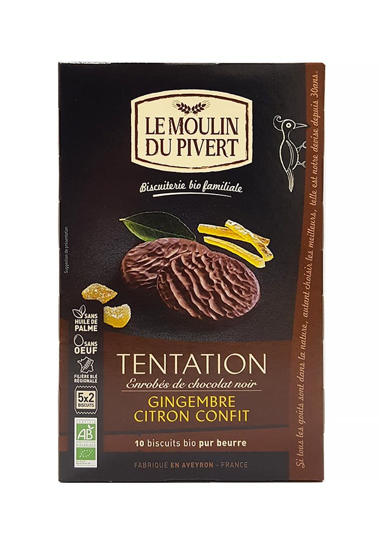 Moulin Du Pivert - Biscuit Tentation Gingembre Citron - 130g