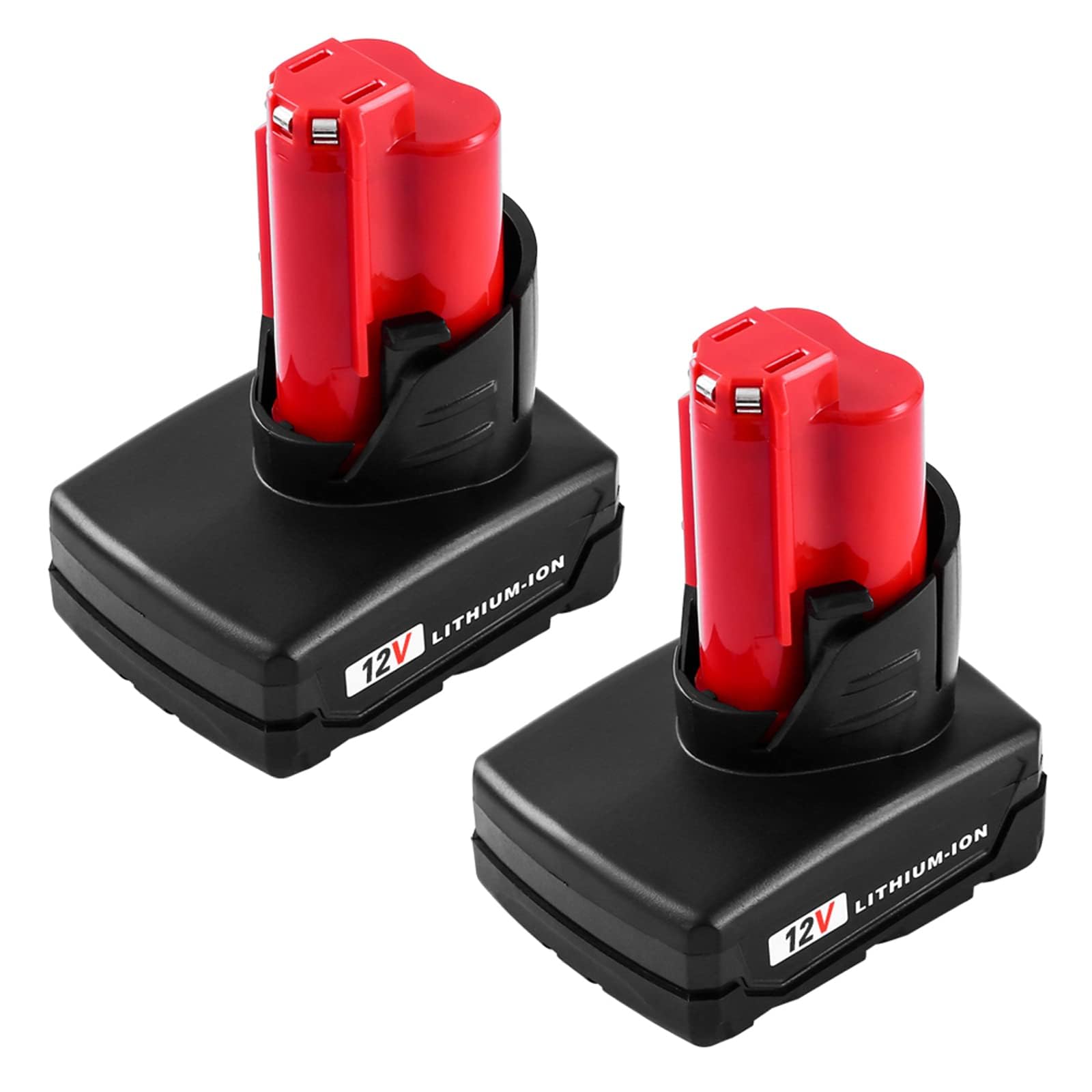 Dosctt2 Pack 12 Volt 6.0Ah Battery Compatible with Milwaukee 12V Battery Lithium 48-11-2401 48-11-2402 48-11-2420 48-11-2440 48-11-2460