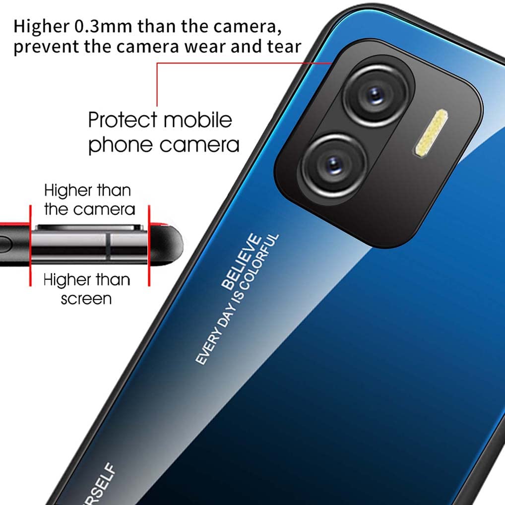 SEAHAI Cover Magnetic Con Finestra Traslucida Per Xiaomi Redmi A1 / A2 - Custodia Flip In Pelle Con Supporto E Protezione 360° - Blu
