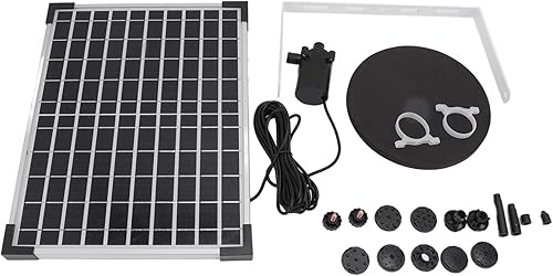 Miniatura 1 de Bomba de agua solar, fuente solar de 10 V 12 W con panel de bomba de agua, múltiples modos antiobstrucción para hidroponía, acuicultura, piscina