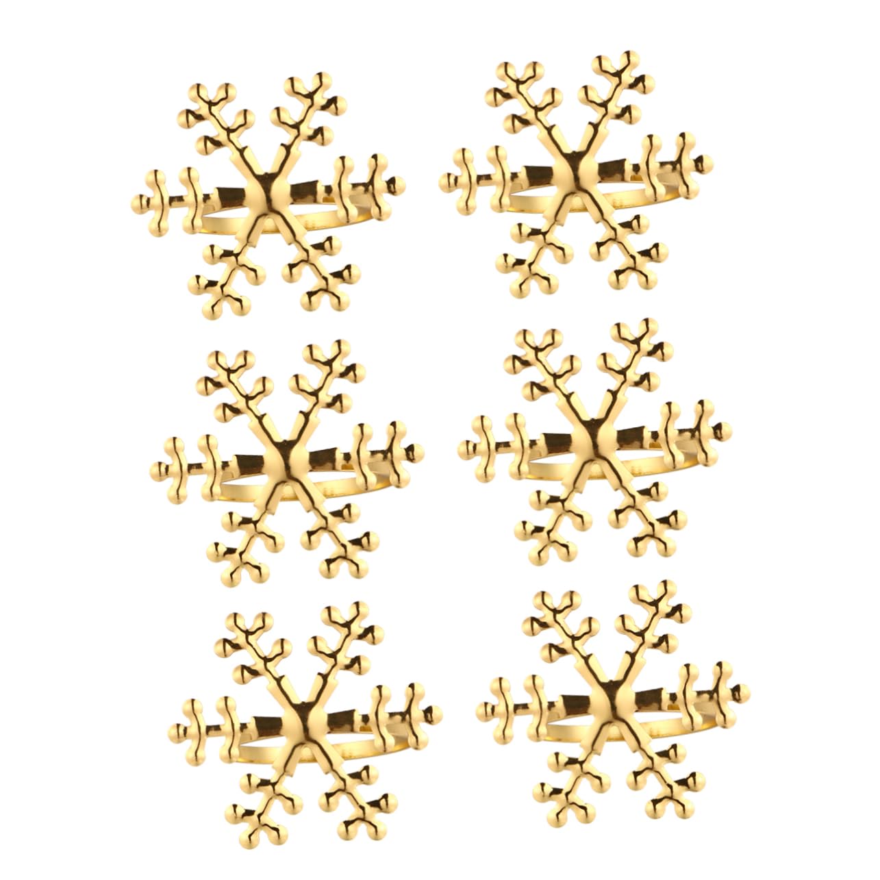 OUNONA 18stücke Kreative Weihnachts-Schneeflocken Design Serviettenringe Für Festlichkeiten Und Elegante Tischdekoration