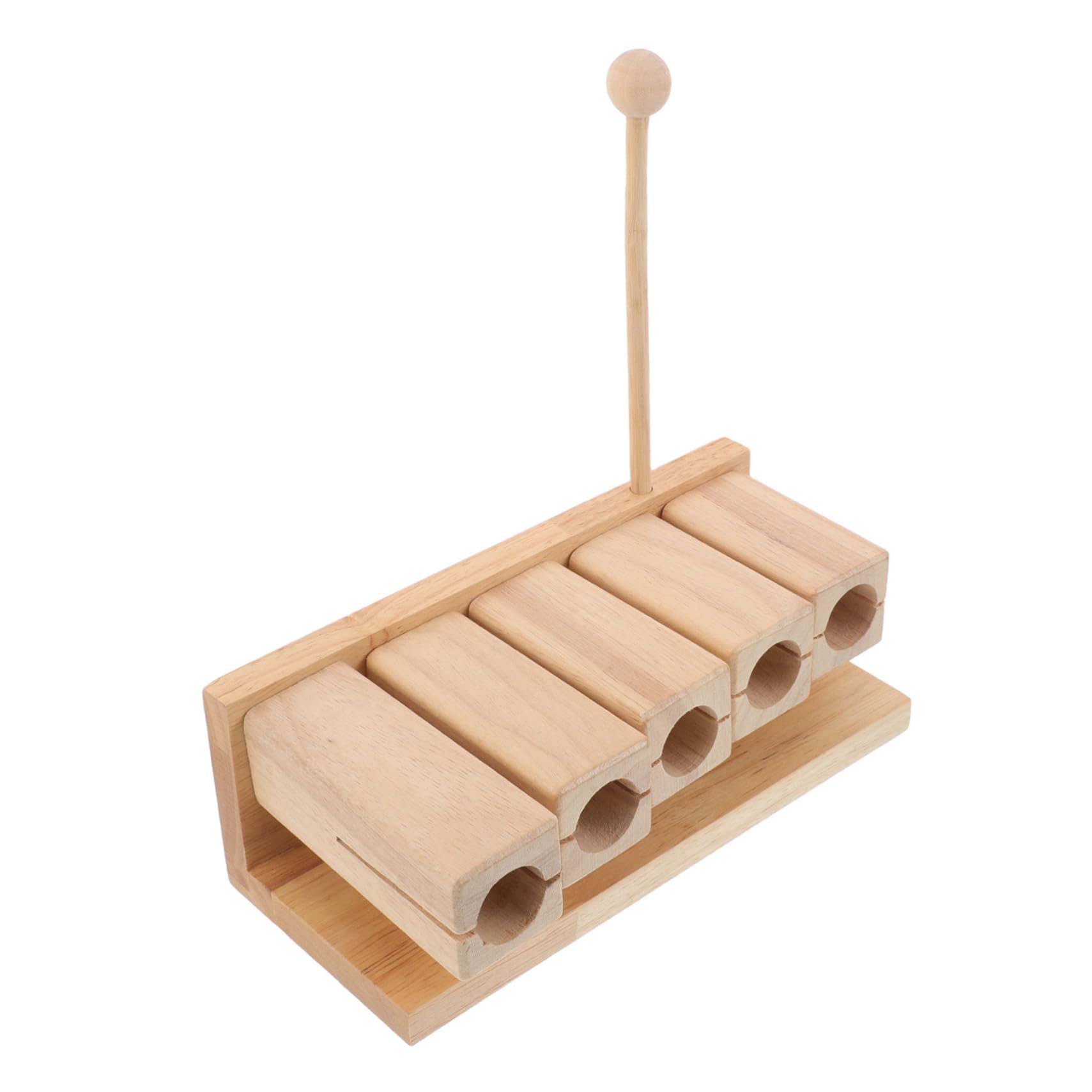 YARNOW Strumento Orff in Legno con Mazzuolo Blocco Ritmico Pentatonico Toni Percussione Musicale Sicura e Leggera per Apprendimento Interattivo Montessori