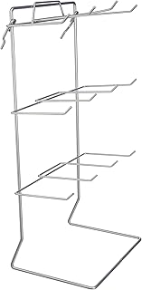 Countertop Peg Hook Display Rack in Silver 17.75 H x 10 W Inches