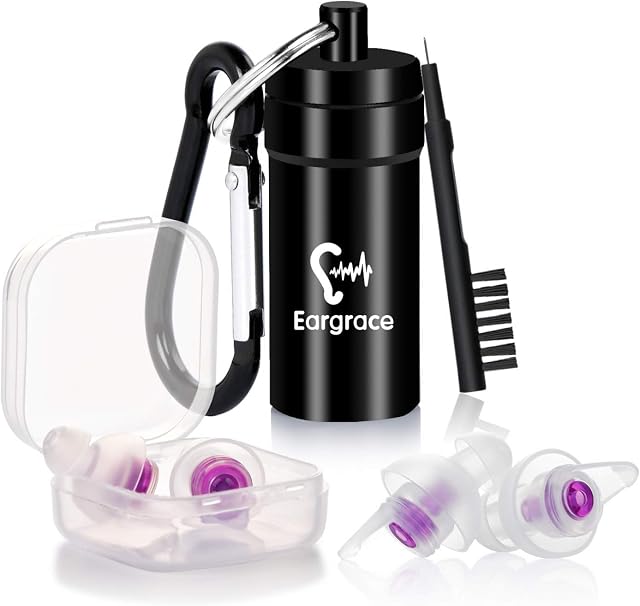 Ear Plugs for Sleeping, Eargrace 2 Pairs Silicone Reusable Noise Canceling Earplugs [Ultra Soft and Perfect for Women Small Ear Canal], 31dB Hearing Protection Ear Plugs for Sleeping, Snoring and More