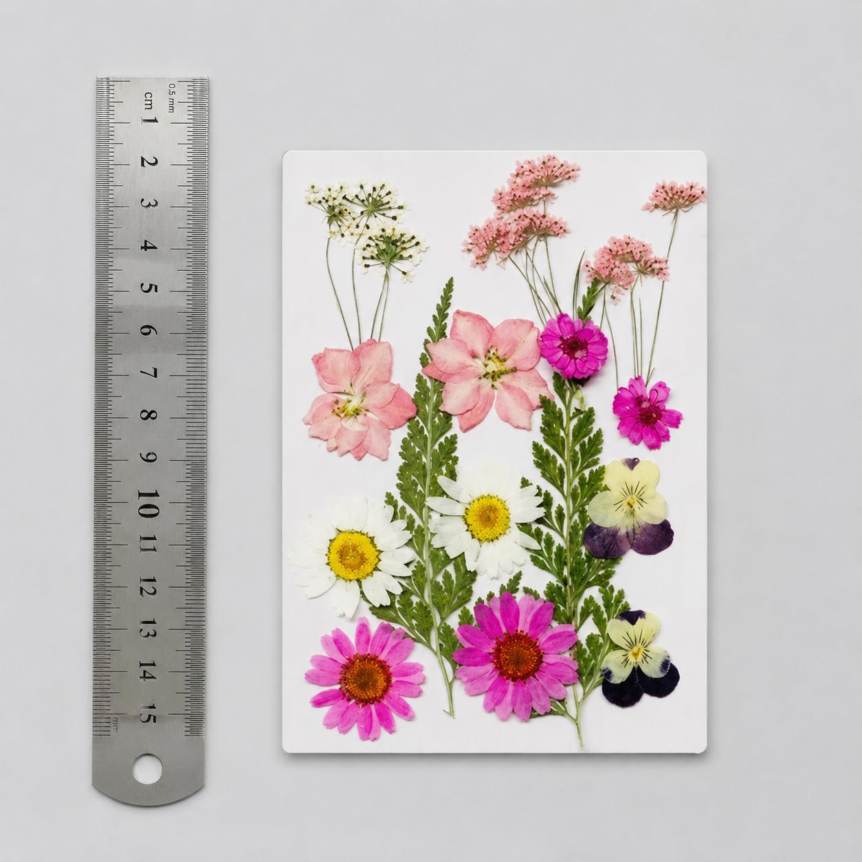 Yunmeryker Papierschöpfrahmen 15x18cm, Papier Schöpfen Set mit Blüten, Kreativset für handgeschöpftes Papier, 18-teiliges Starterkit für Bastler, Hellrosa Blüten, rose