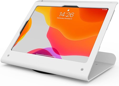 Miniatura 8 de Soporte para tablet POS, soporte de quiosco de acero resistente con base giratoria de 360°, antirrobo, compatible con iPad 10 de 10.9 pulgadas, Pro