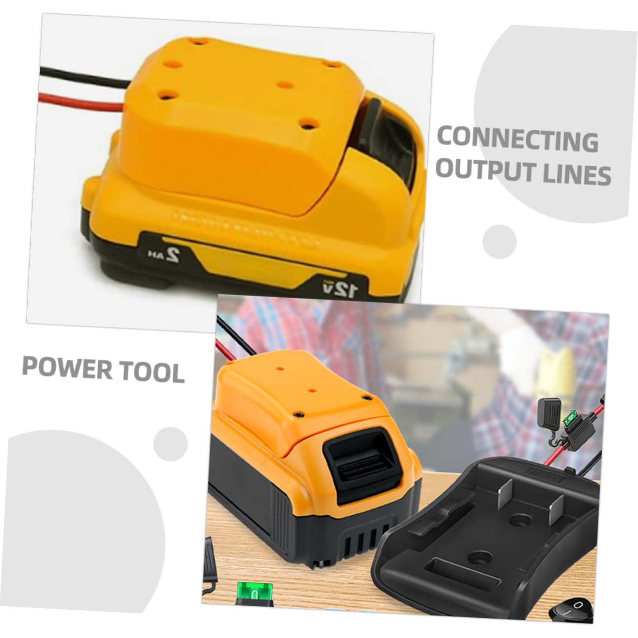SHINEOFI 5 Pezzi Adattatore Batteria Convertitore Caricabatterie Adattatore Di Alimentazione Adattatore Del Connettore Di Alimentazione Adattatore Fai Da Te Adattatori Ottone
