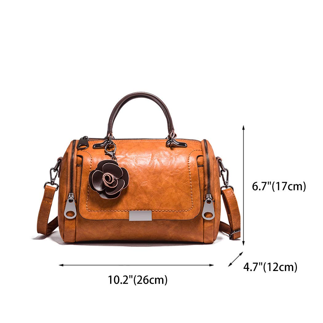 BUKESIYI Donna Borse a Tracoll Borsa a Mano Firmate Borse a Spalla 2023 PU Pelle CCIT77277 Marrone V1