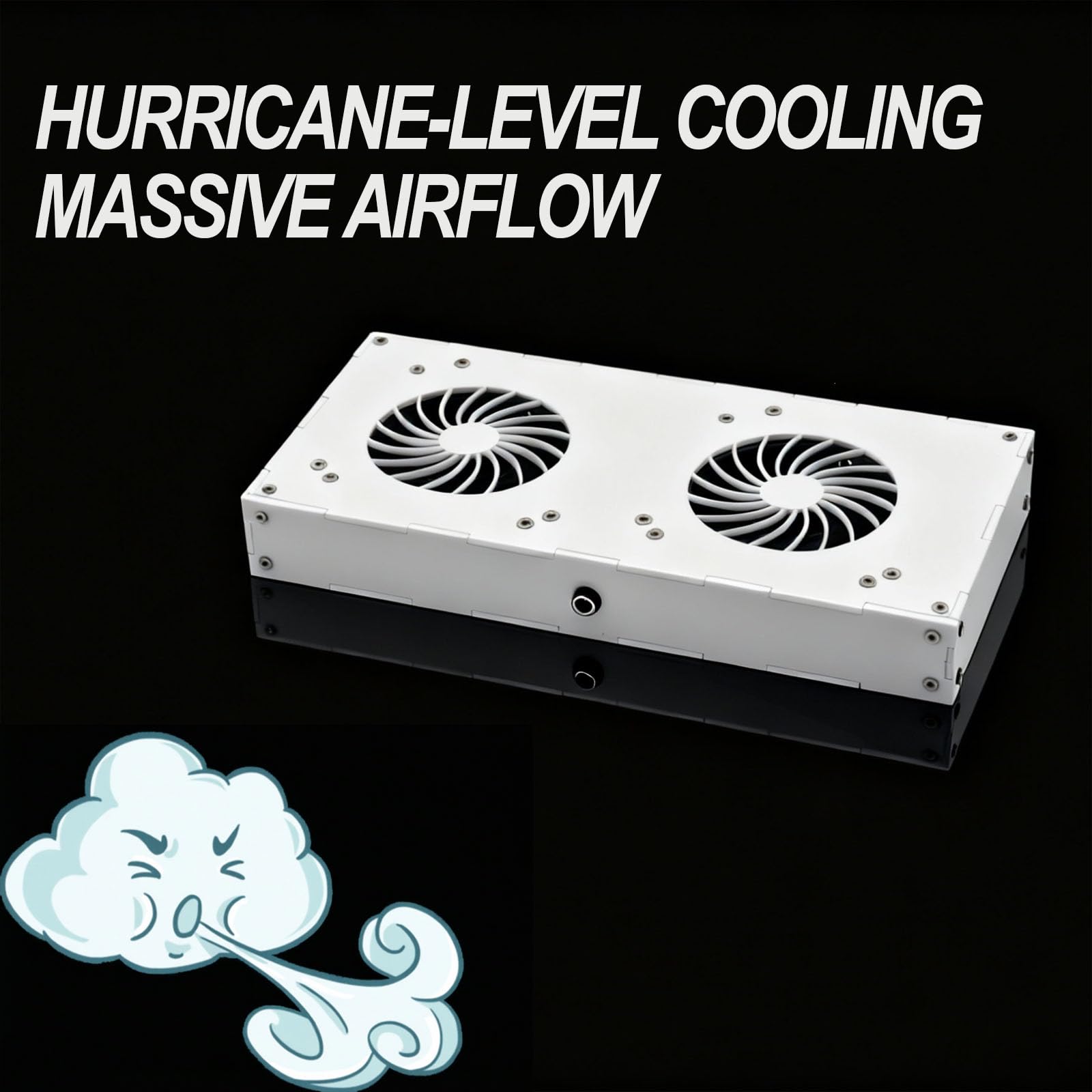 Radiatore A Doppia Turbina, Ventola Di Raffreddamento Per Armadi In Alluminio Da 6000 Giri/min, Velocità Regolabile, Motore Con Nucleo In Rame, Bassa Rumorosità, Per Armadi Di Rete, Amplificatori