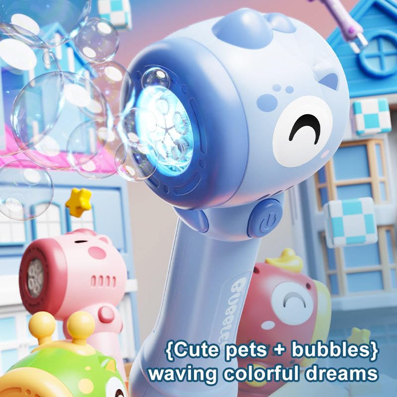 Image of Storio Bubble Wand Machine for Kids 3+ Years - Unicorn | Automatic Bubble Maker Toy with LED Lights & 12 Bubble Holes | Outdoor Bubble Toy for Boys Girls | Birthday Return Gifts Party Favors for Kids