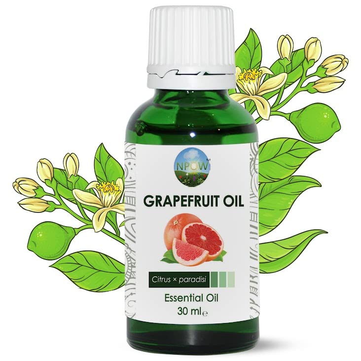 NPOW Grapefruit Essential Oil Citrus - Natural Essential Oils for Skin, Pure Grapefruit Oils for Aromatherapy, Massage - 30ml