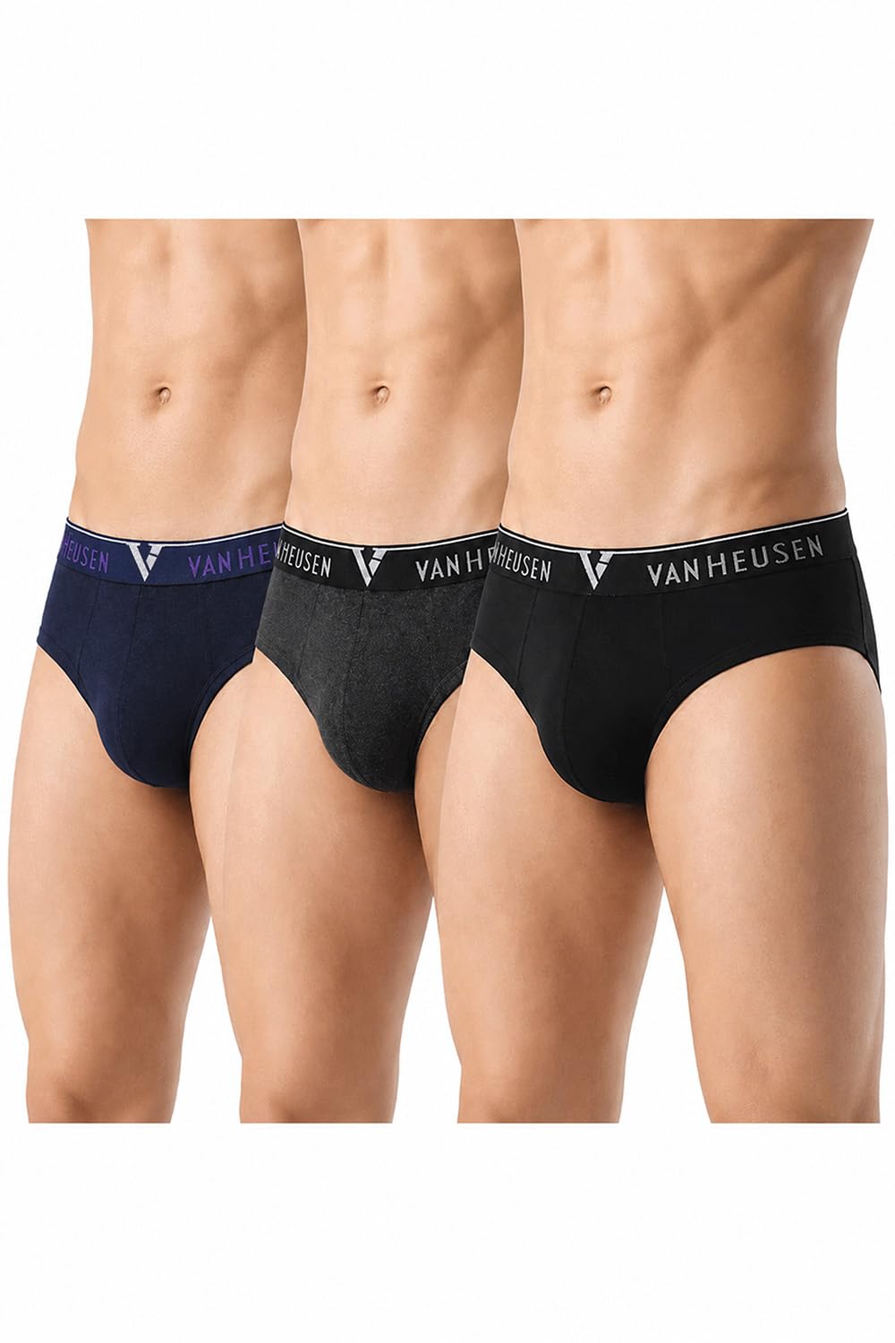 van heusen Men Anti Bacterial Briefs - 100% Combed Cotton - Pack of 3 - Colour Fresh, Moisture Wicking-picture-14