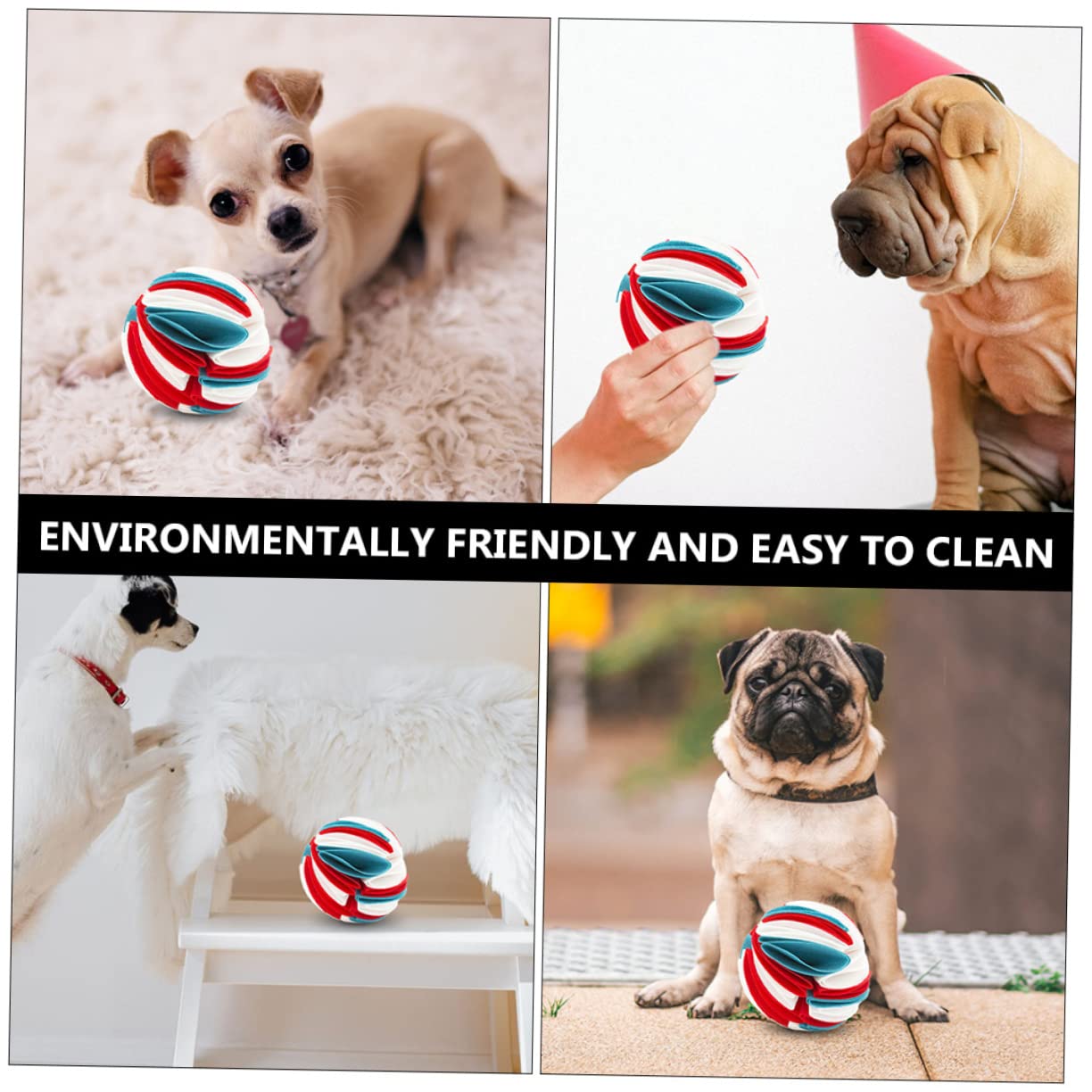 Angoily 3stücke Pet Dog Sniff Toy Bunter Hundeschnüffelball Für Interaktives Spielen Und Langsames Füttern Sicheres Kauspielzeug Zur Zahnpflege Für Kleine Und Große Hunde