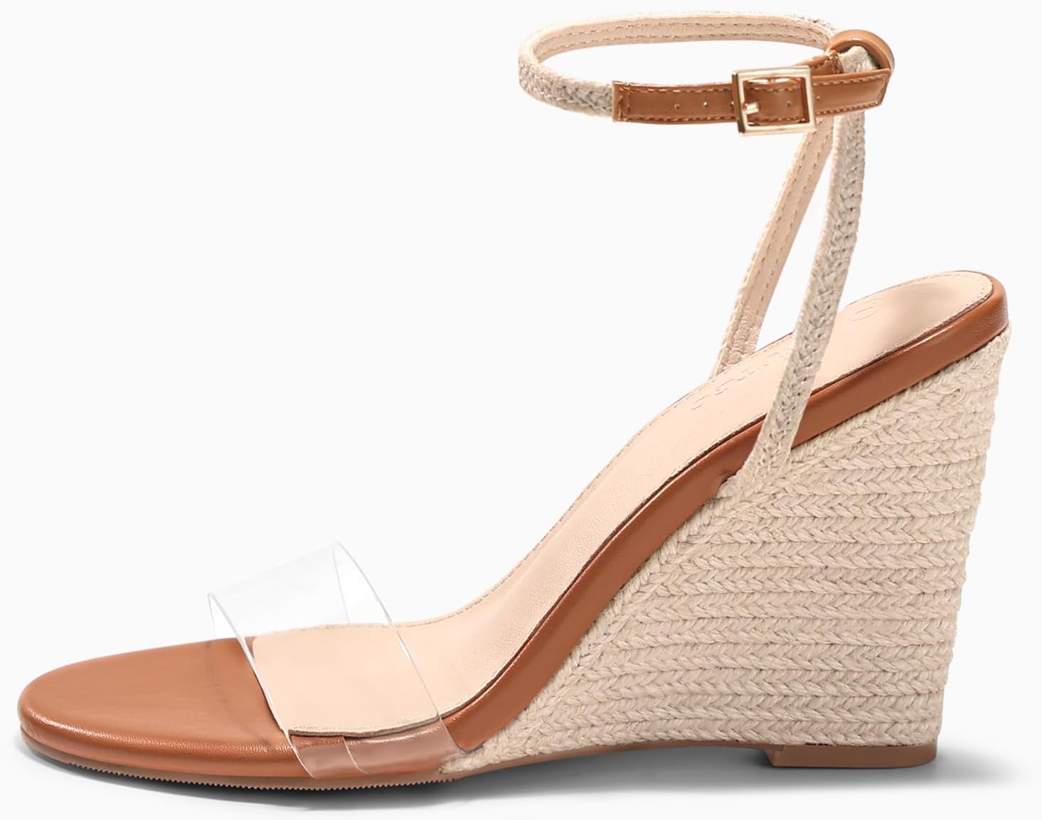 Coutgo Womens Wedges Heels Sandals Espadrilles Raffia Open Toe Ankle Strap Straw Summer Beach Shoes - Image 4