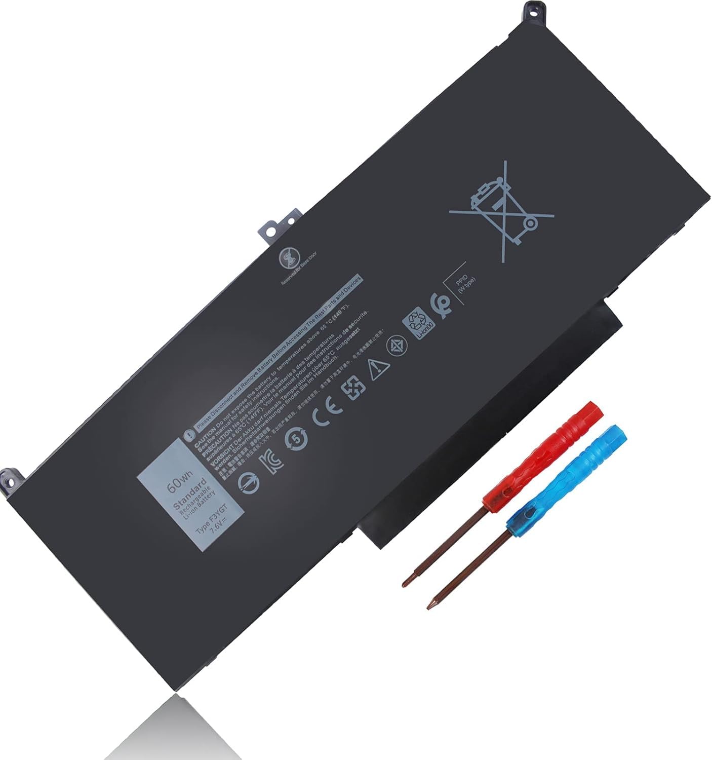 F3YGT 7.6V 60Wh for Compatible Battery Dell Latitude 12 7000 7280 7290, 13 7380 7490, E7280 E7480 E7290 E7380 E7390 E7490