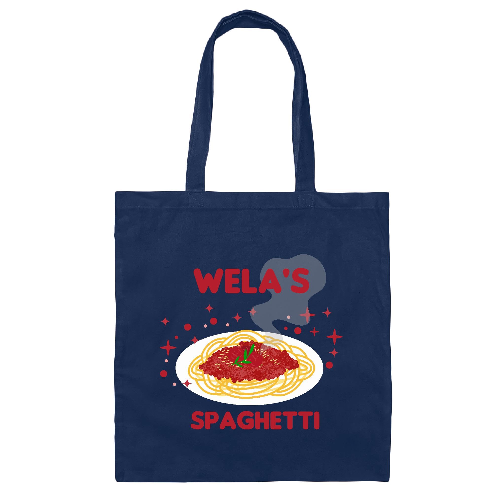 Unique Spaghetti Gift Ideas for Girls and Boys Welas Navy Black Multicolor Canvas Tote Bag