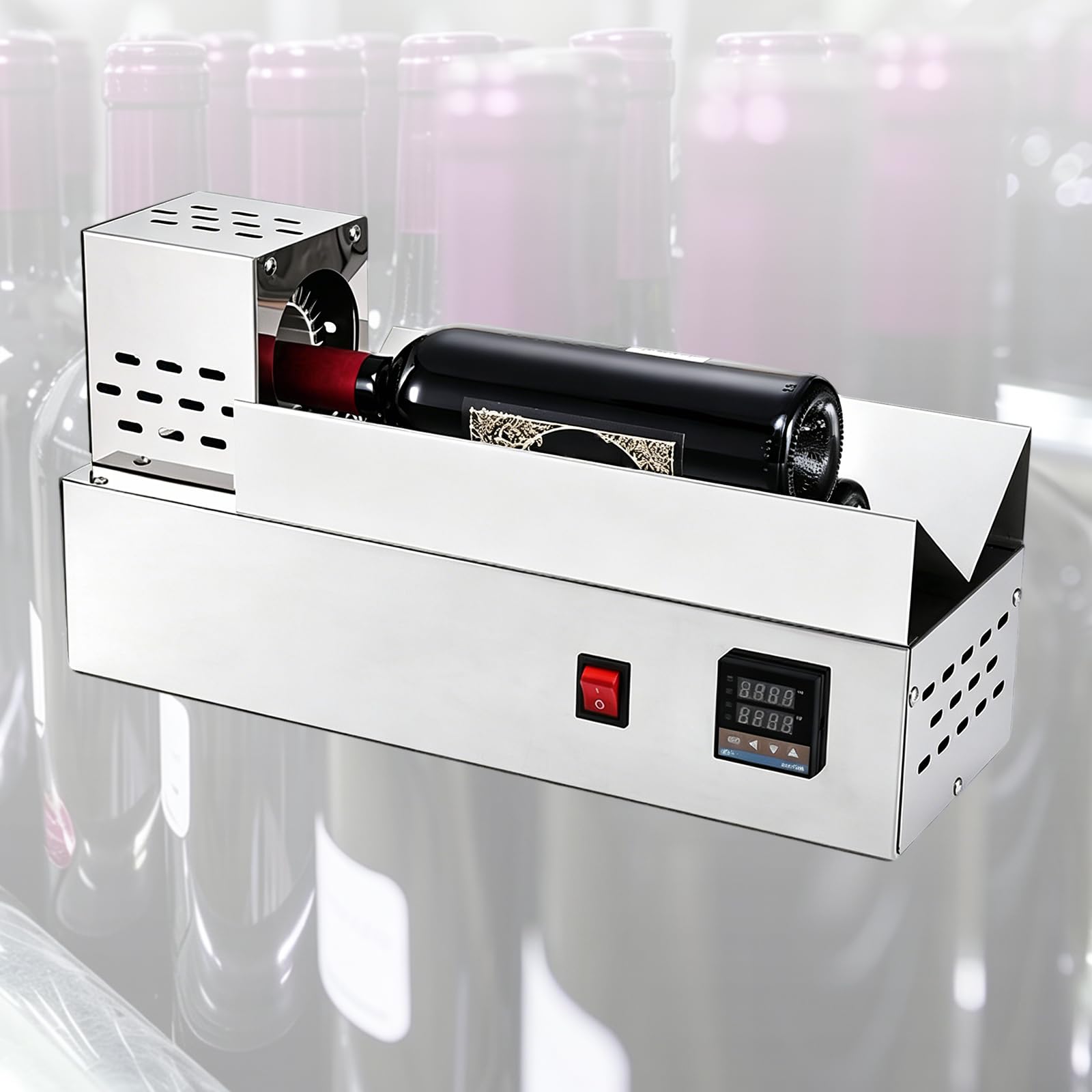 VILA SMO 600w Wine Bottle Sealer, Electric Capsule Shrinking Machine, Ceramic Heating Technology, Adjustable 150°c-170°c, Contraction Time 4-8s, For Bottle Mouth Shrinking