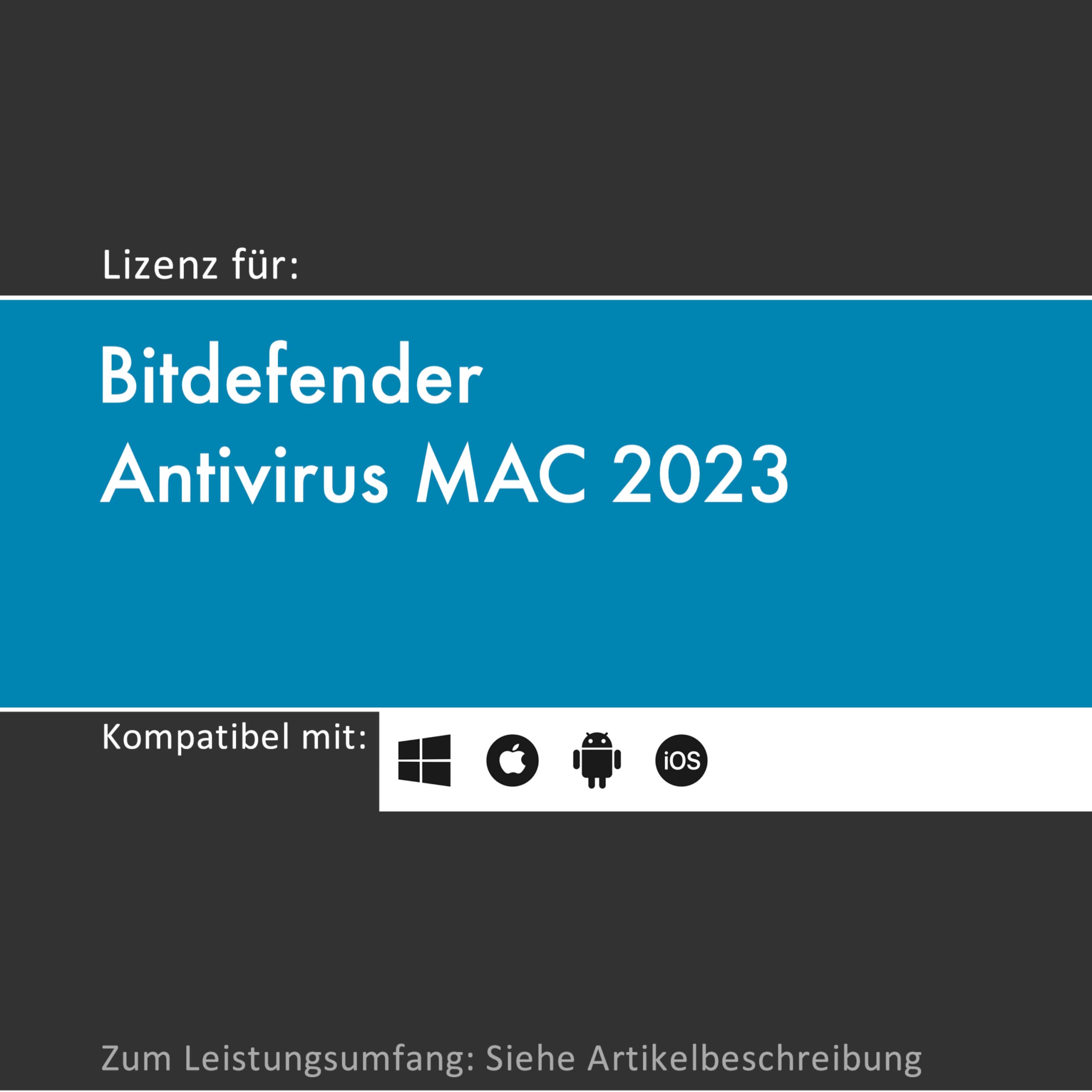 Lizenz für Bitdefender Antivirus für MAC inkl. VPN | 2026 | 1 o. 3 Geräte | 1-3 Jahr(e) | originale Vollversion | macOS | Lizenzcode per Post (FFP) von softwareGO (1 Mac I 2 Jahre)