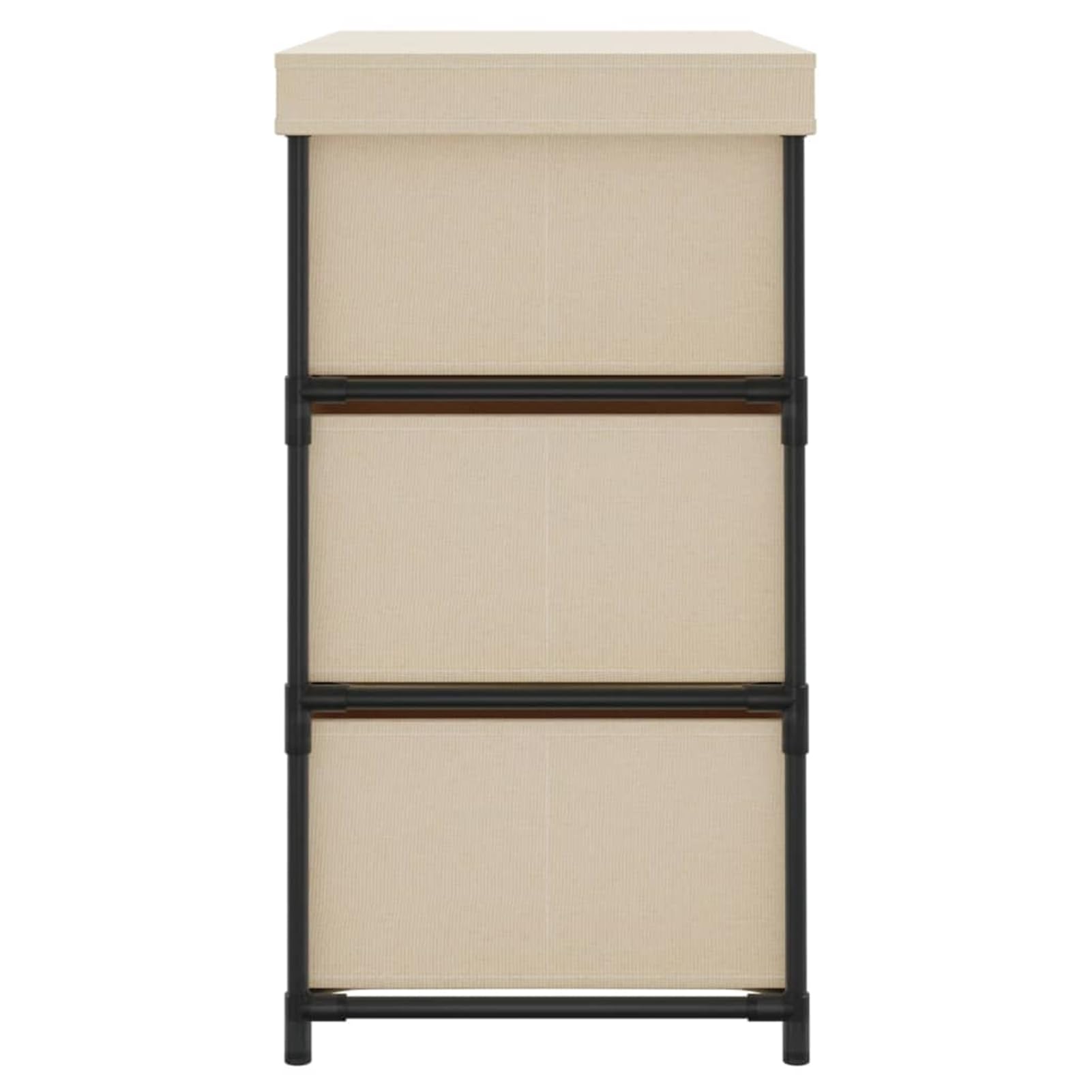 Lagerschrank mit 6 Schubladen, Stoff-Schubladen-Organizer, cremefarben, 55x29x55 cm, für Schlafzimmer, Wohnzimmer, Büro 337258