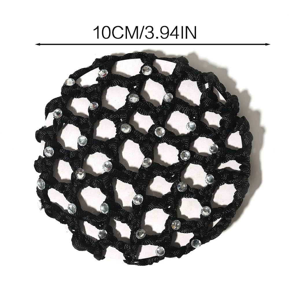 5 Pezzi, Retina per Capelli Chignon, Bambina con Perline, Ballet Bun Net, haarnetz, Accessori per i Capelli,con Strass