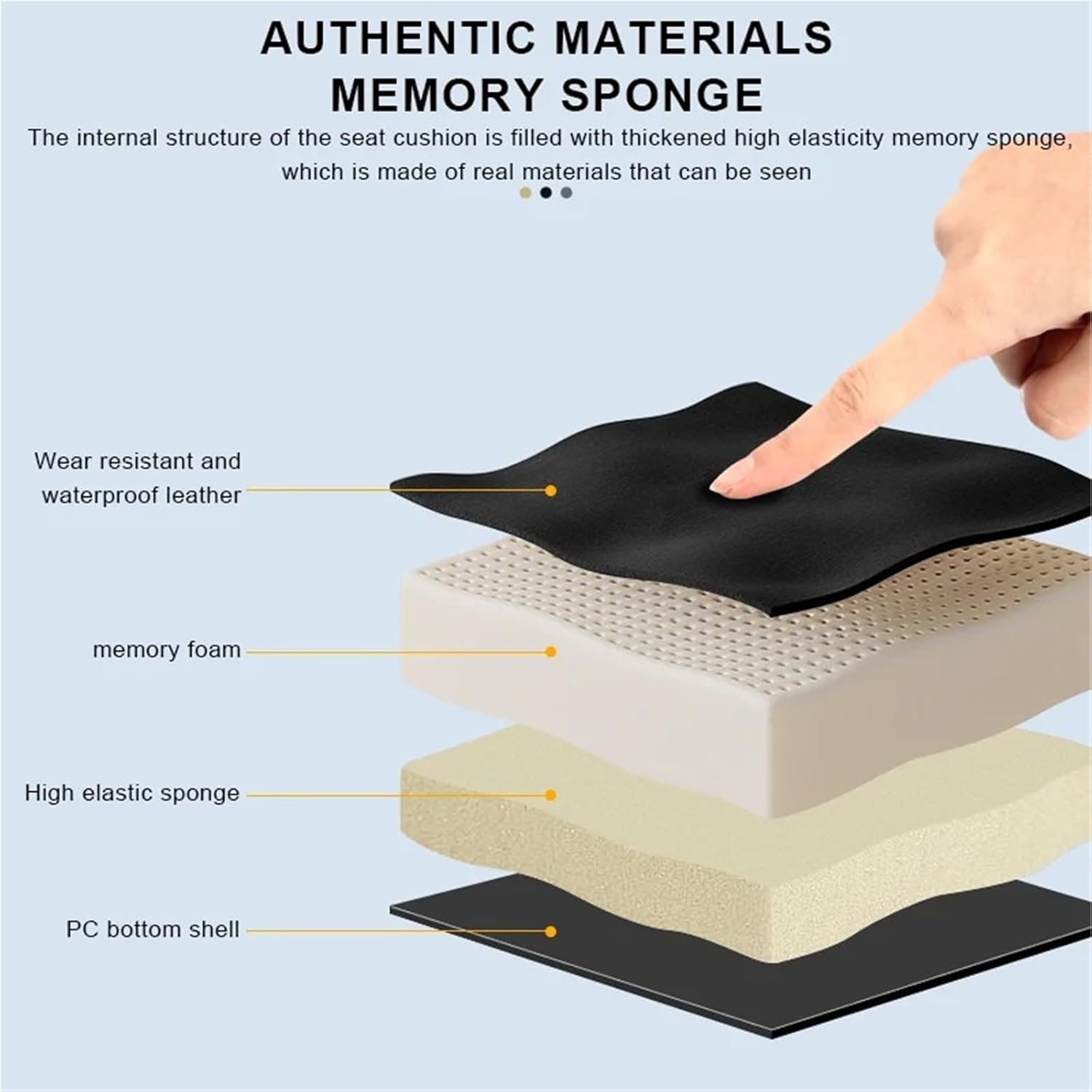 Bicycle Saddle Memory Foam Comfortable Thicken Soft Bike Seat PU Leather Sponge Shockproof Mountain Cycling Cushion