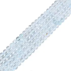 Topázio branco 4 mm contas soltas de cristal de cura redondas 40 cm para fazer joias