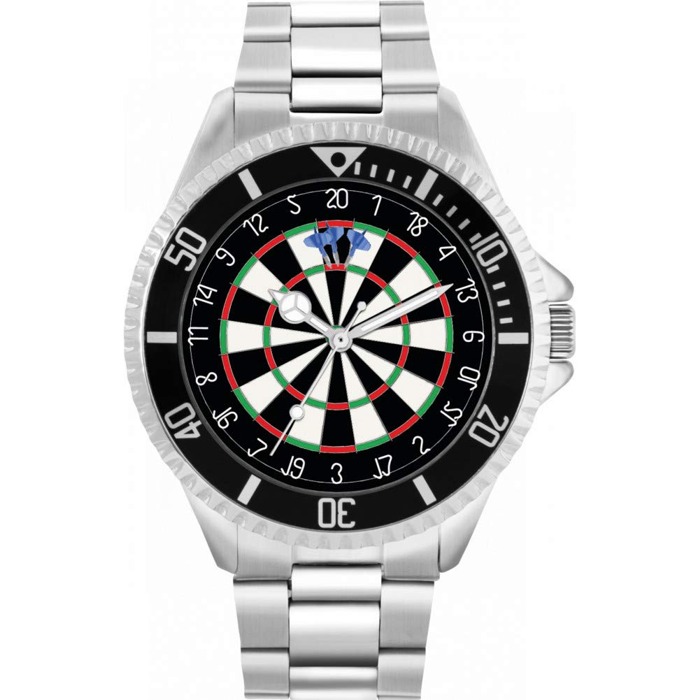 Toff LondonDarts Watch Mens Custom Design 180 Score Flights Rotating Bezel 3ATM Water Resistant Unisex 42mm Case 3atm Water Resistant Custom Designed Quartz Movement Luxury Fashionable