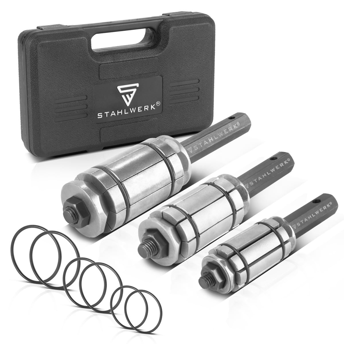 Set Espansori Per Tubi Di Scarico STAHLWERK 3 Pezzi - Gamma 29-89 Mm Per Riparazioni Auto - Foto 3