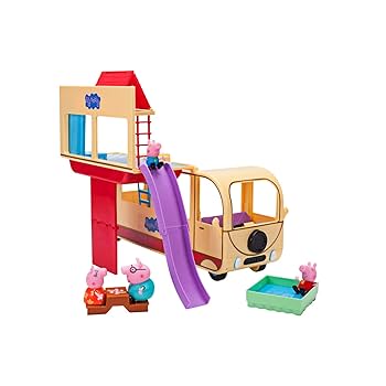 その他 Peppa Pig's Transforming Campervan Peppa Pig's Family Camper Van Toy Doll Playset with