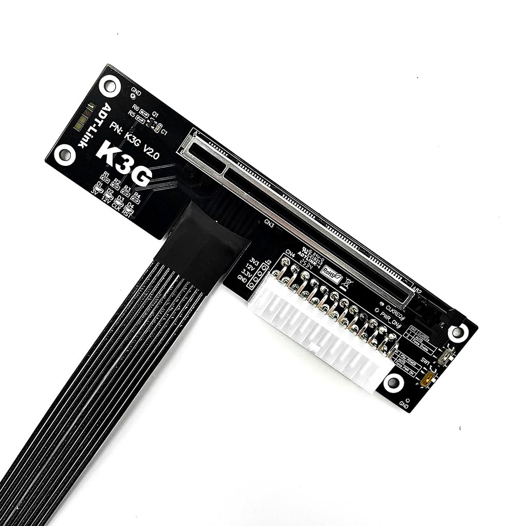 JMT ADT-K43SG-BK PCIe 5.0 X16 auf M.2 NVMe Grafikkartenadapter, kompatibel mit RTX50 RX90 Series Dockingstation (K43SG-BK-50cm)