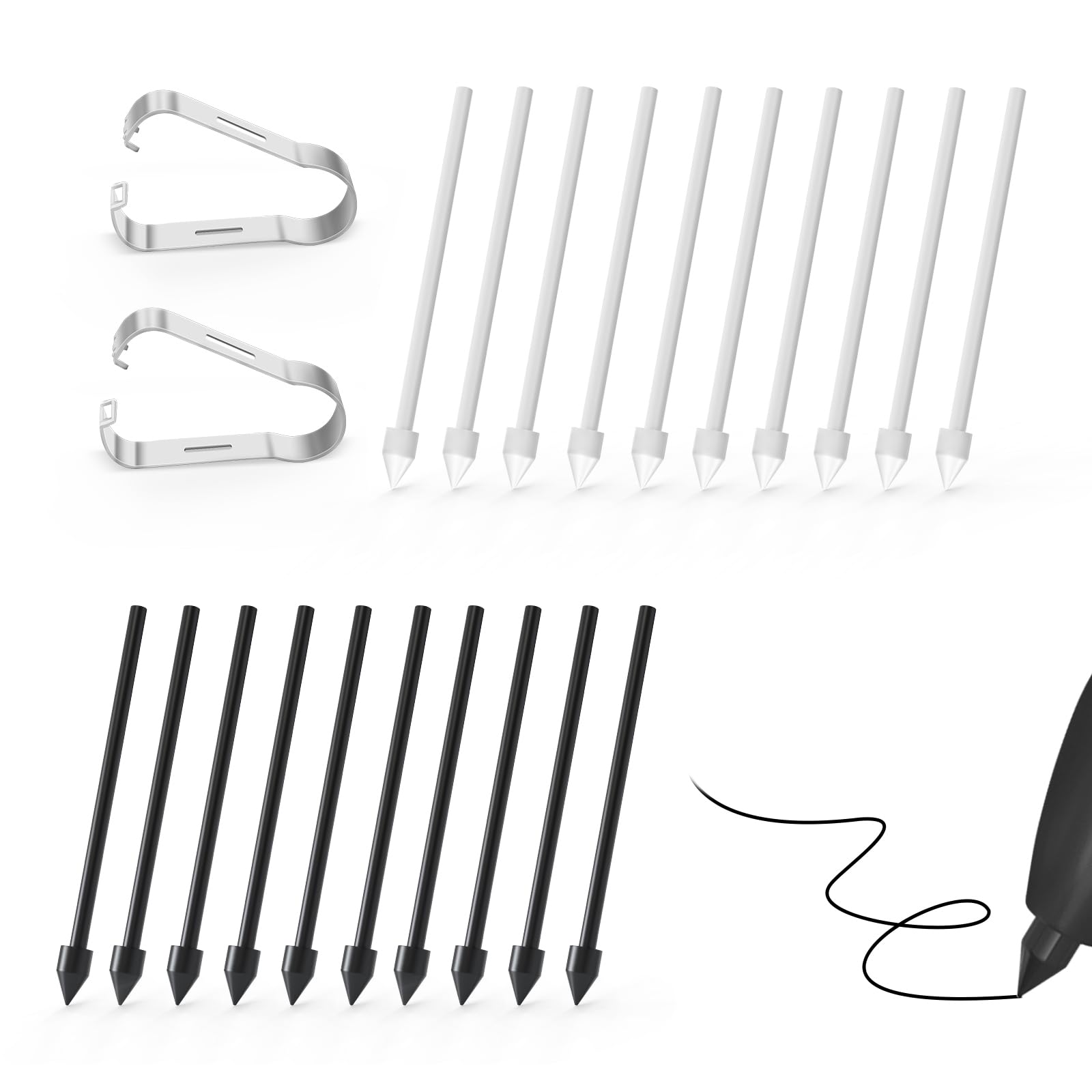 SSS·GRGB 20個チップ/ペン先 交換用 Samsung Galaxy Tab S9/S9FE+/S9 Ultra、S8/S8+/S8 Ultra、S7/S7+/S7 FE、S6/S6 Lite Note10/10 Plus/10 Lite Note 20/S21/S22/S23/S24用 Ultra Sペン、Kindle スクライブペン。