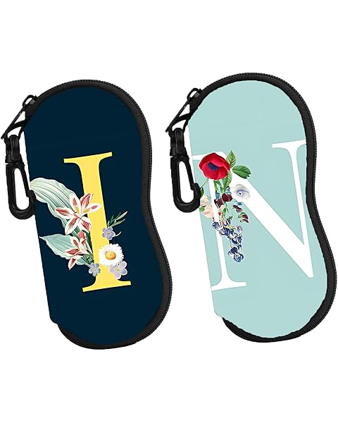 Sunglass Case Soft Glasses Case 2 Pack Eyeglass Case With Hook Sunglass Organizer F...