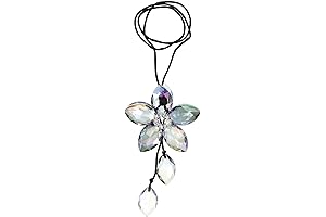Rainbow Your Ride with Enchanting Crystal Flower Suncatchers for Rear View Mirror