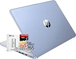 HP Laptop HD fino e leve de 14 polegadas, processador Intel N150 (Beat N4120), 8 GB de RAM, 256 GB de armazenamento (128 GB UFC + 128 GB MicroSD), Office 365 1 ano, Copilot AI, WiFi 6, BT 5.4, HDMI, W