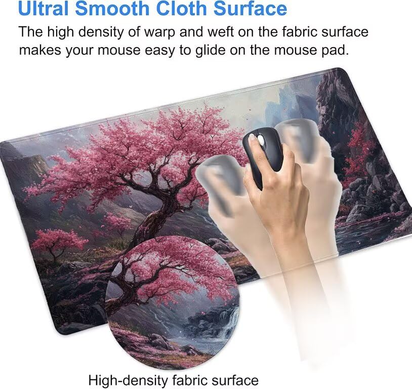 Mouse pad grande gaming de diseño natural para transformar tu espacio de juego y oficina. 6